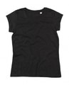 Dames T-shirt Biologisch Roll Sleeve Mantis M81 Charcoal Grey Melange